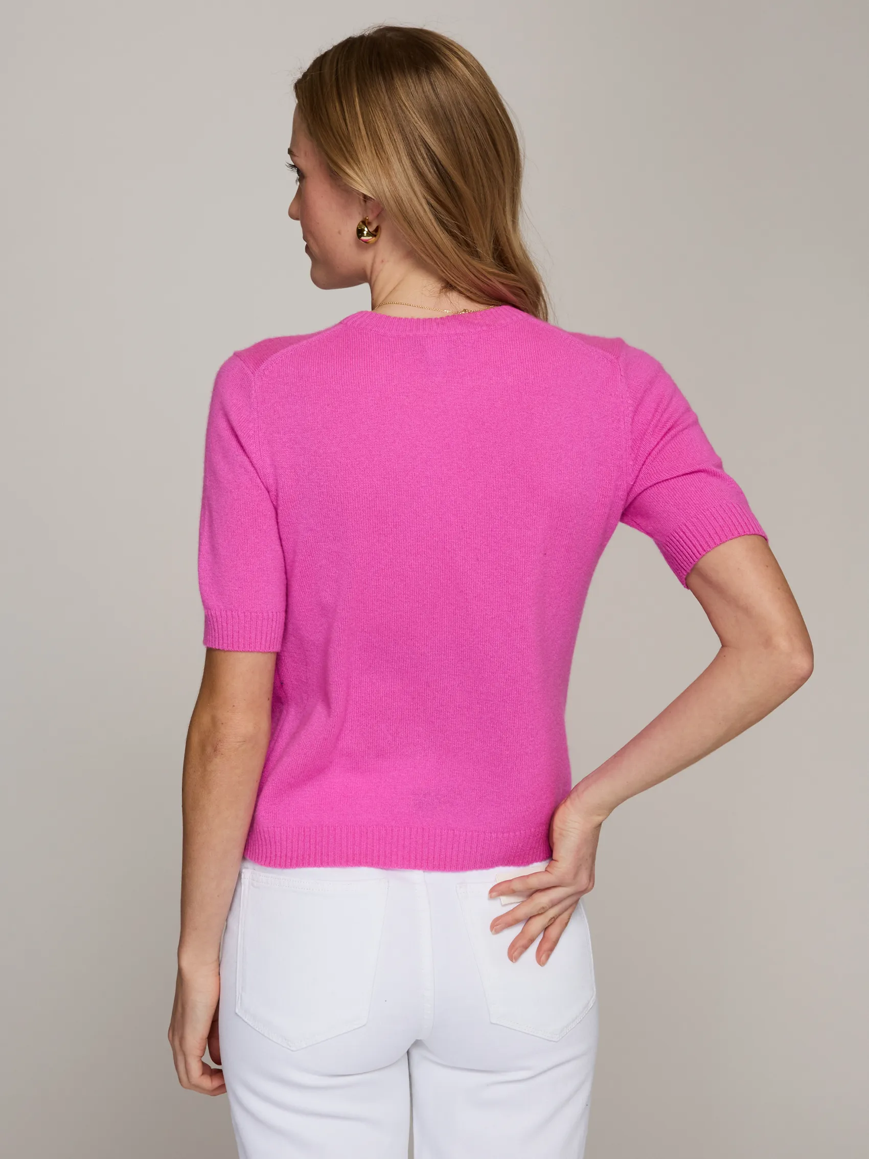S/S Cropped Crew in Petunia sold by Autumn Cashmere product image thumbnail 4
