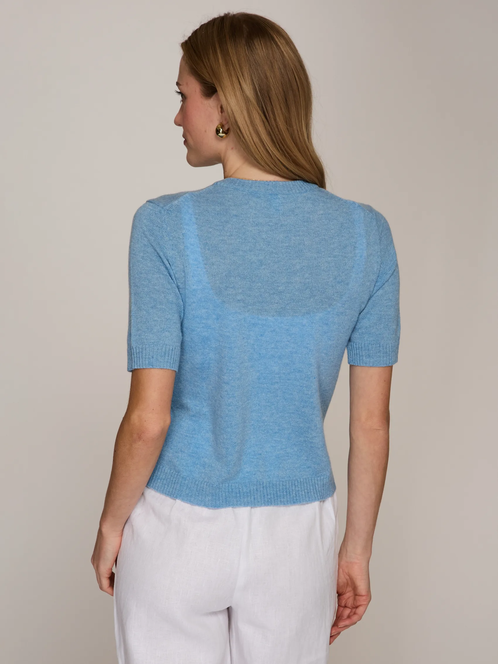 S/S Cropped Crew in Wedgewood sold by Autumn Cashmere product image thumbnail 4