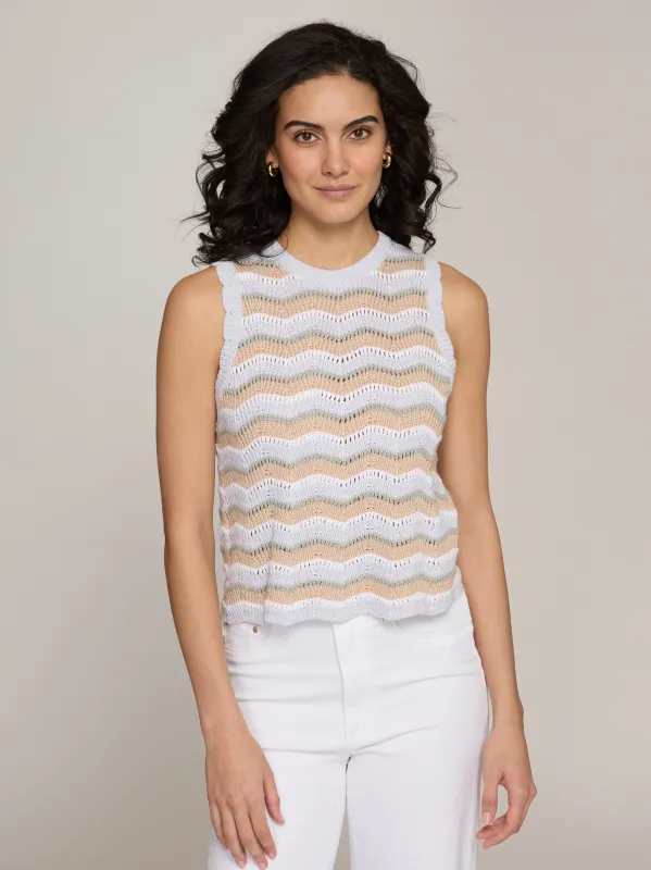 Zig Zag Stitch Tank in Neutral Combo made by Autumn Cashmere