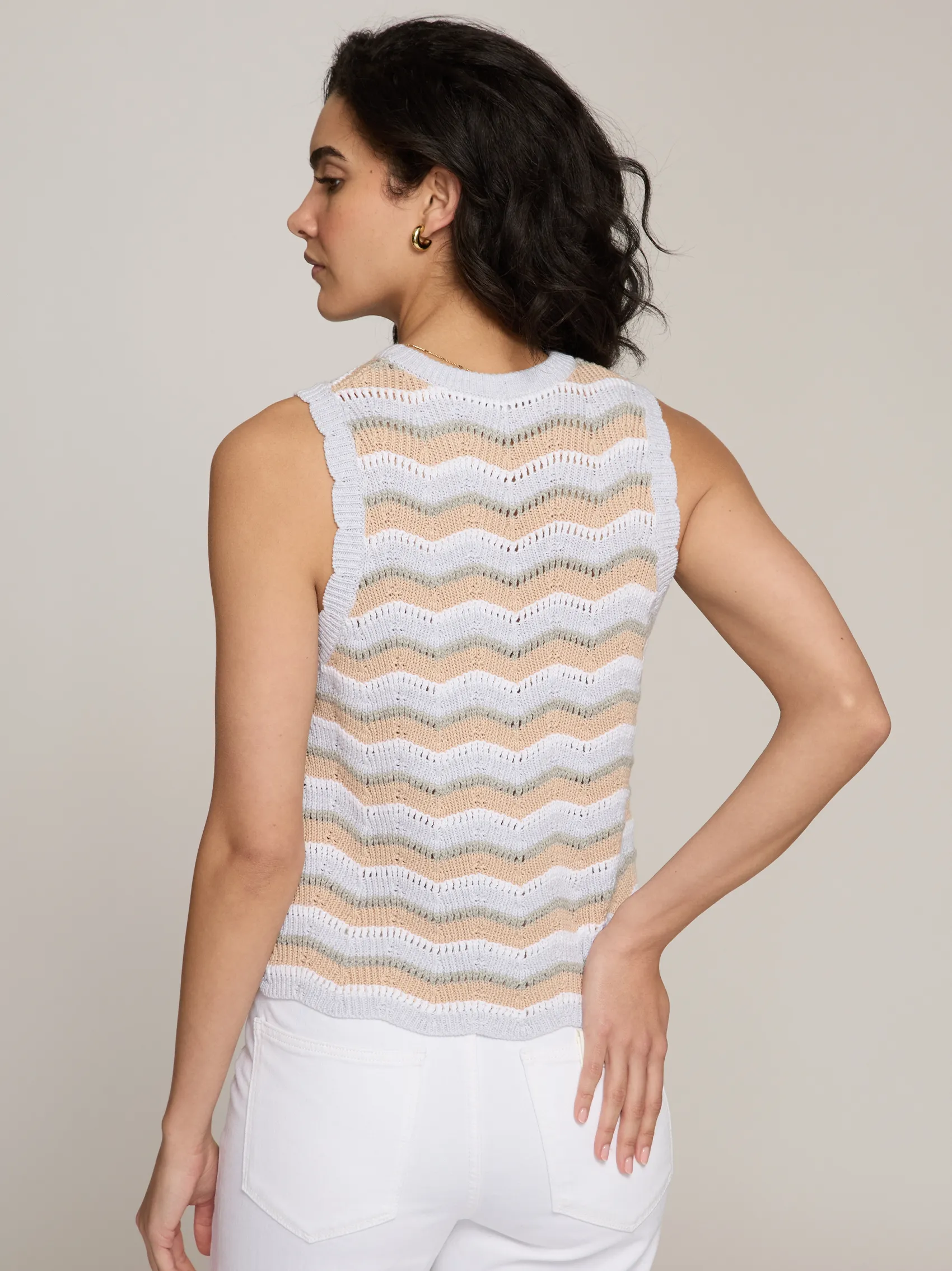Zig Zag Stitch Tank in Neutral Combo sold by Autumn Cashmere product image thumbnail 4