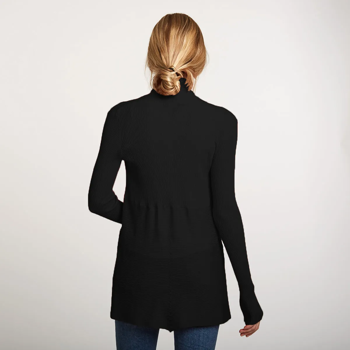 Cotton Rib Drape in Black sold by Autumn Cashmere product image thumbnail 3