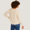 Distressed Scallop Shaker in Natural sold by Autumn Cashmere