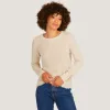 Distressed Scallop Shaker in Natural sold by Autumn Cashmere