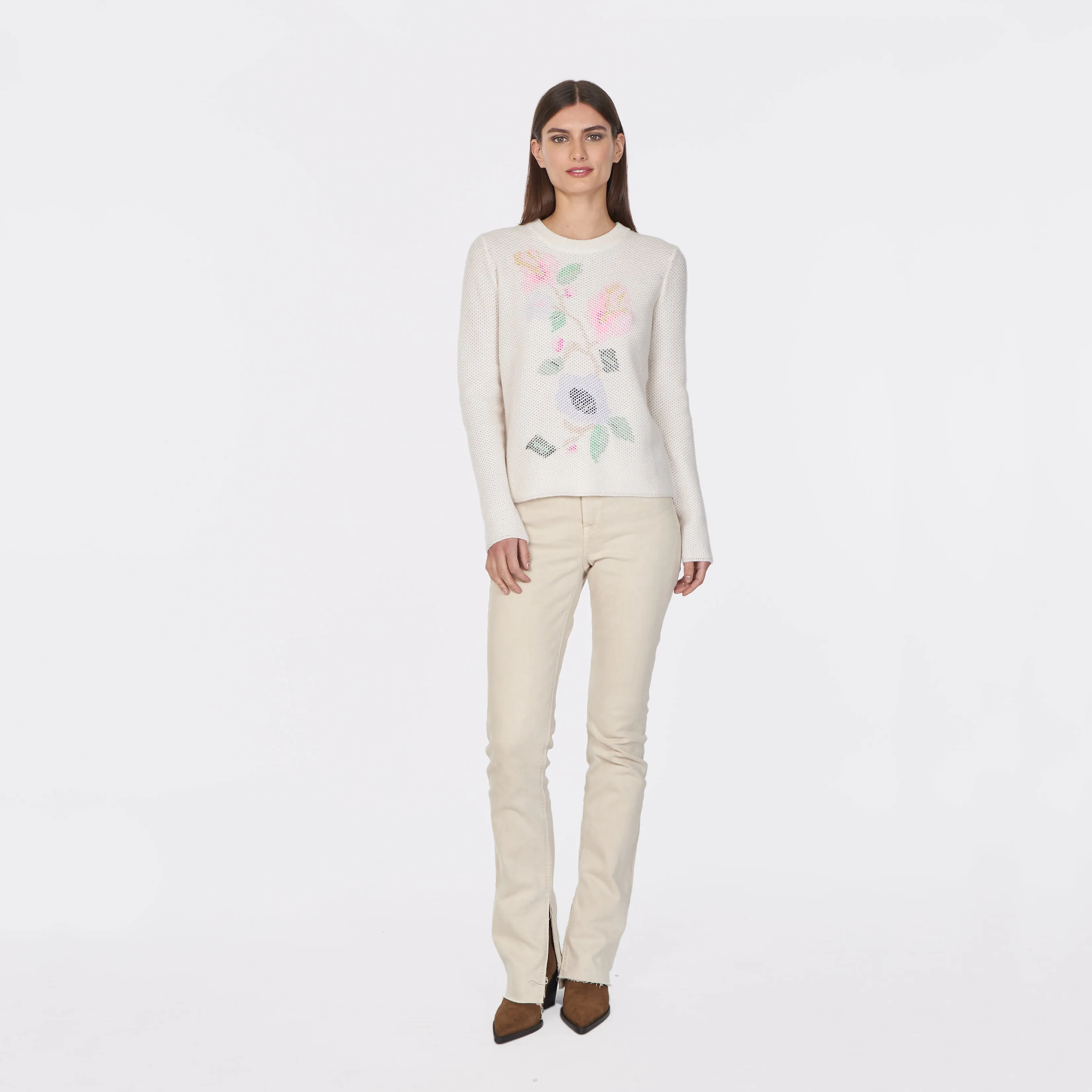 L/S Crew w/ Threaded Floral sold by Autumn Cashmere product image thumbnail 5