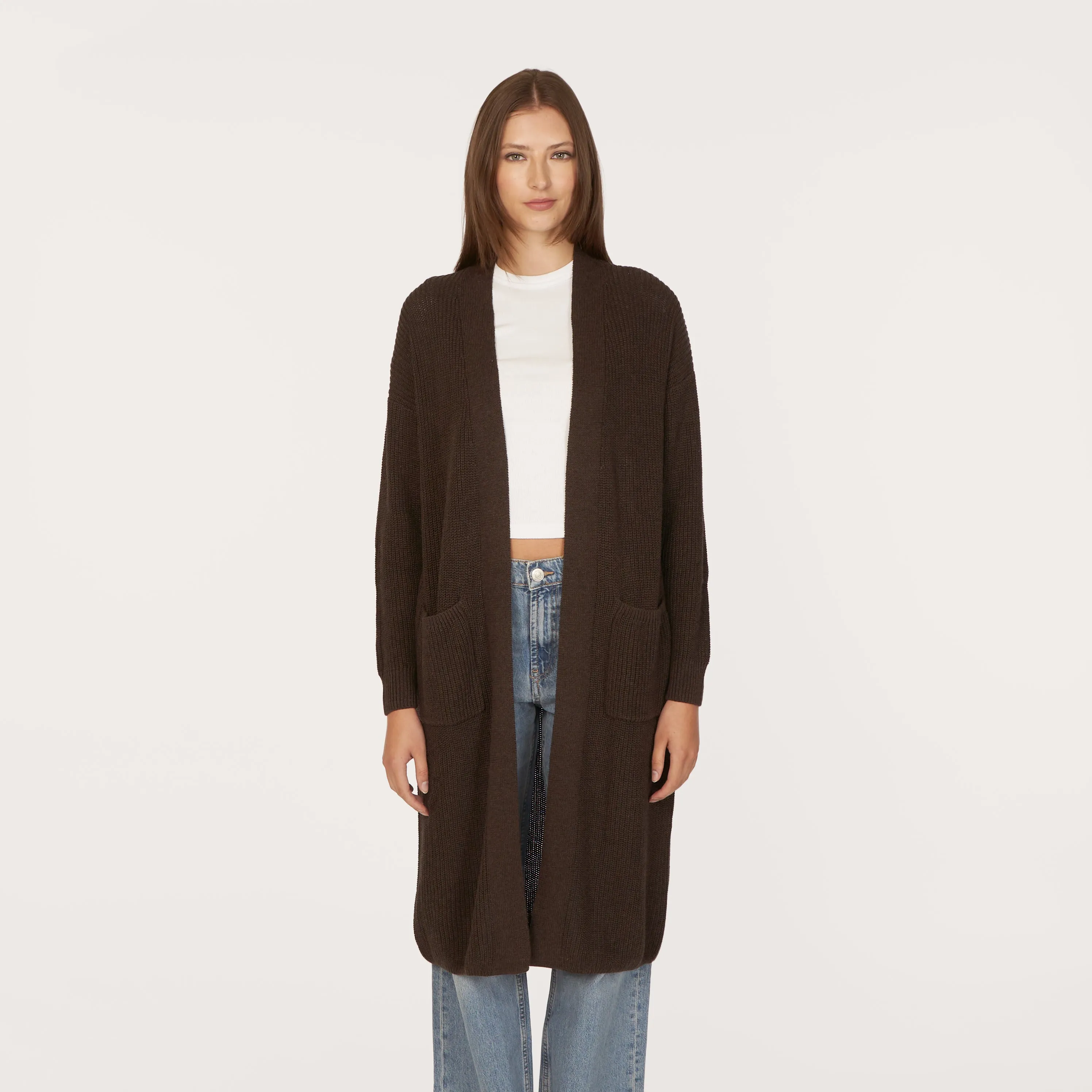 Shaker Open Coatigan w/ Pockets sold by Autumn Cashmere product image thumbnail 2