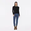 Rib Crew in Black sold by Autumn Cashmere