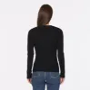 Rib Crew in Black sold by Autumn Cashmere
