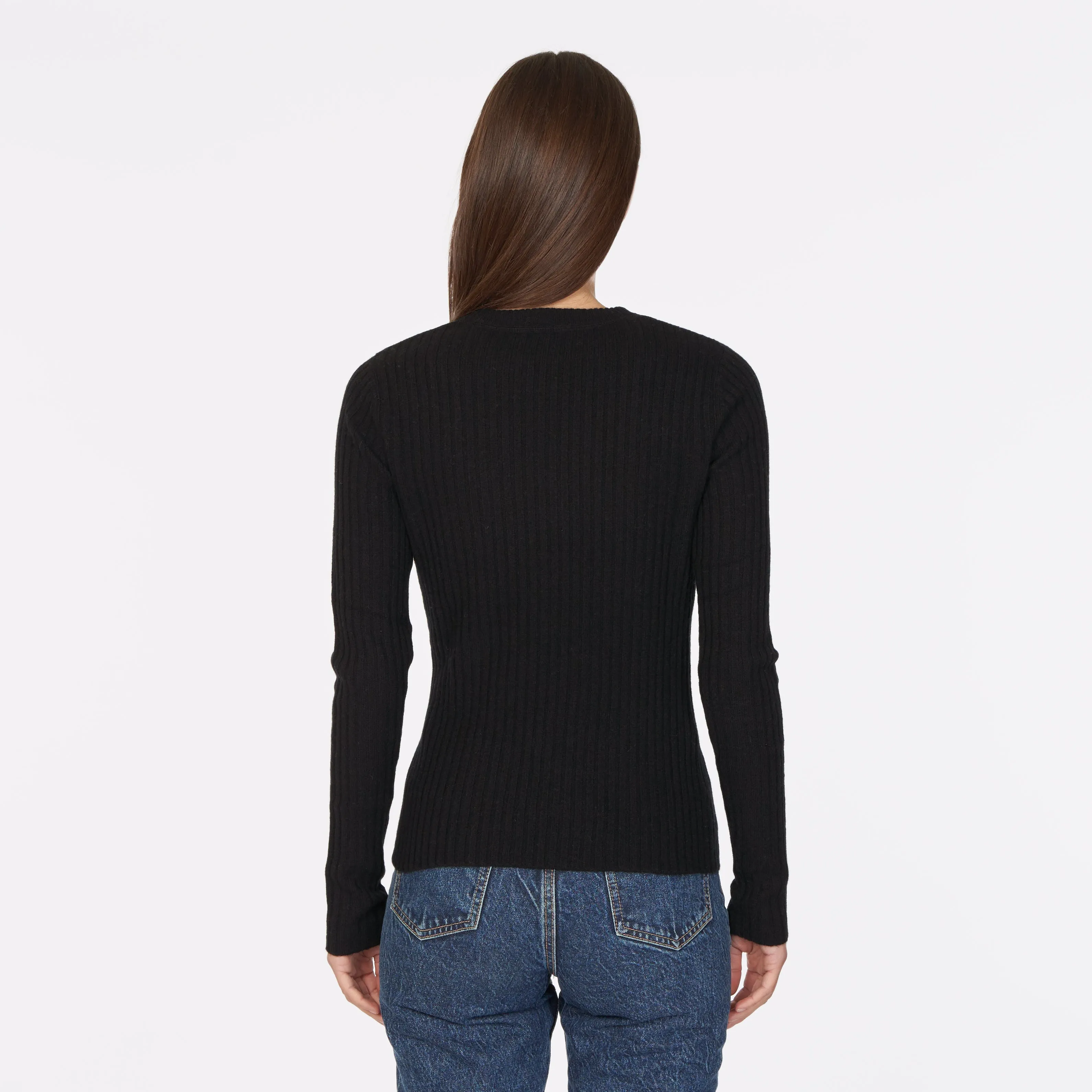 Rib Crew in Black sold by Autumn Cashmere product image thumbnail 3