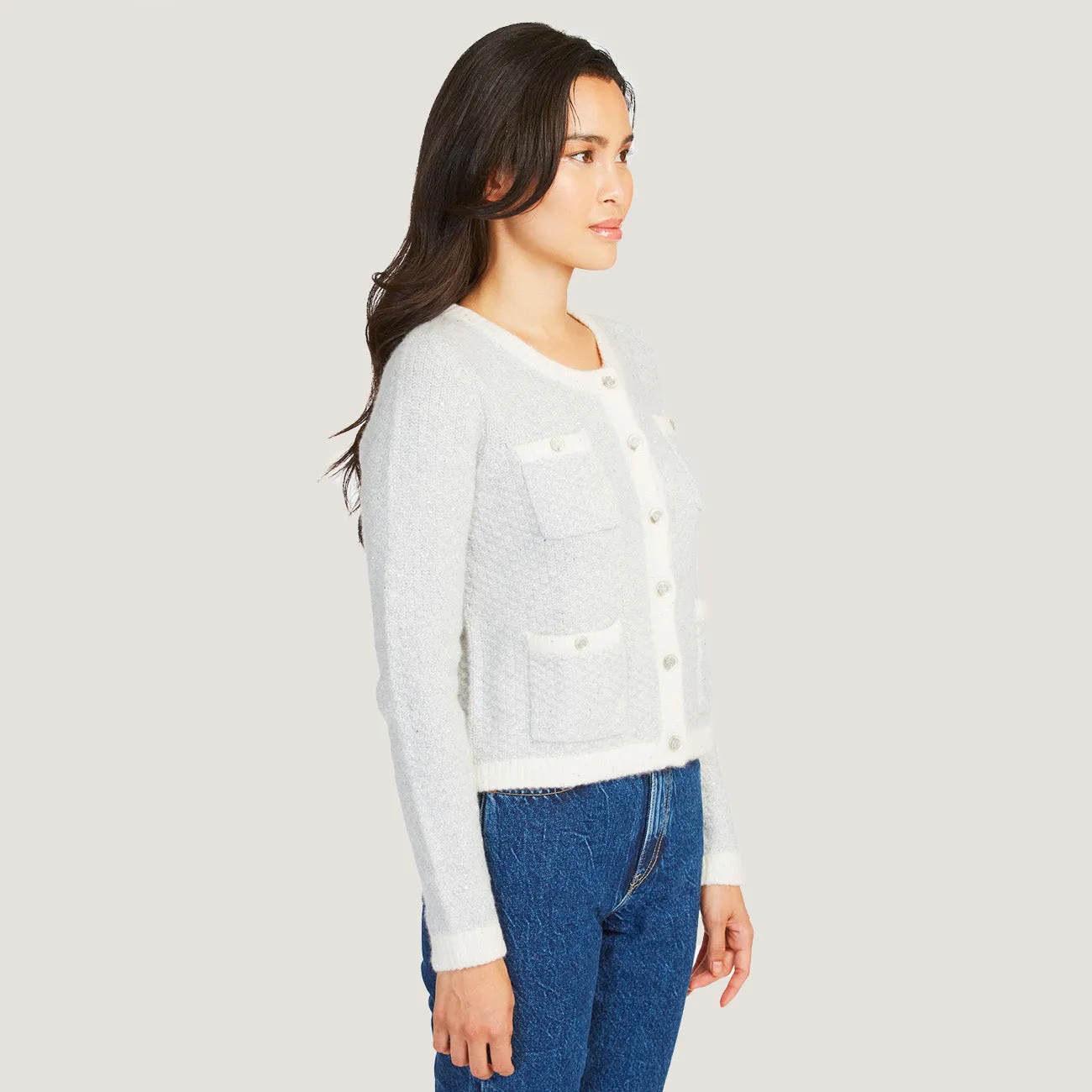 Cropped Sequin Banded Jacket sold by Autumn Cashmere product image thumbnail 4