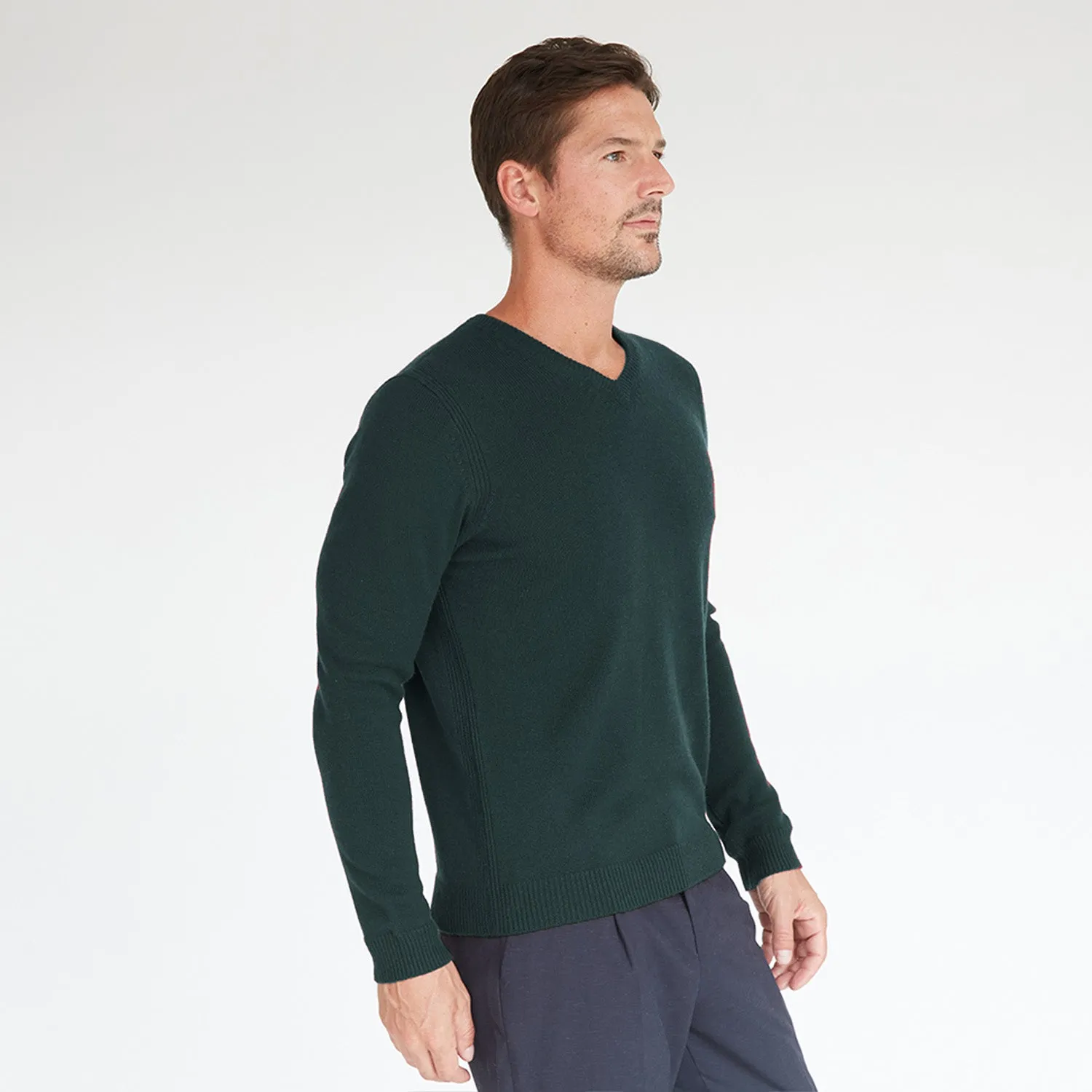 Basic V-Neck in Spruce sold by Autumn Cashmere product image thumbnail 2
