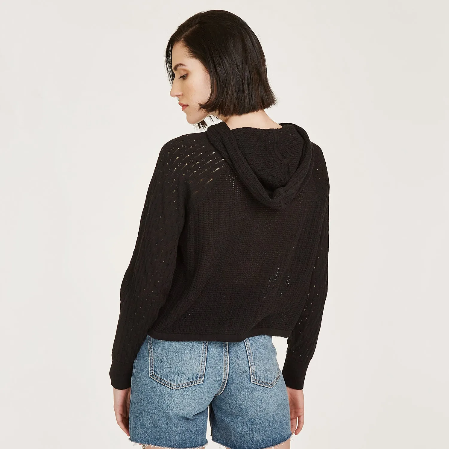 Mixed Stitch Hoodie in Black sold by Autumn Cashmere product image thumbnail 4