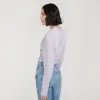 Tie Front Rib Cardigan in Horizon sold by Autumn Cashmere