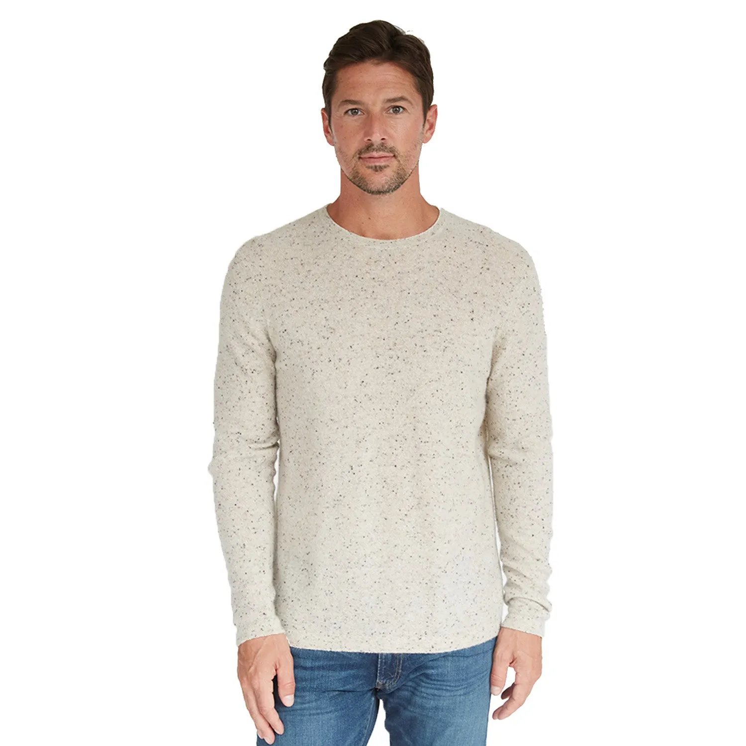 Basic Crew Open Bottom in Pebble sold by Autumn Cashmere