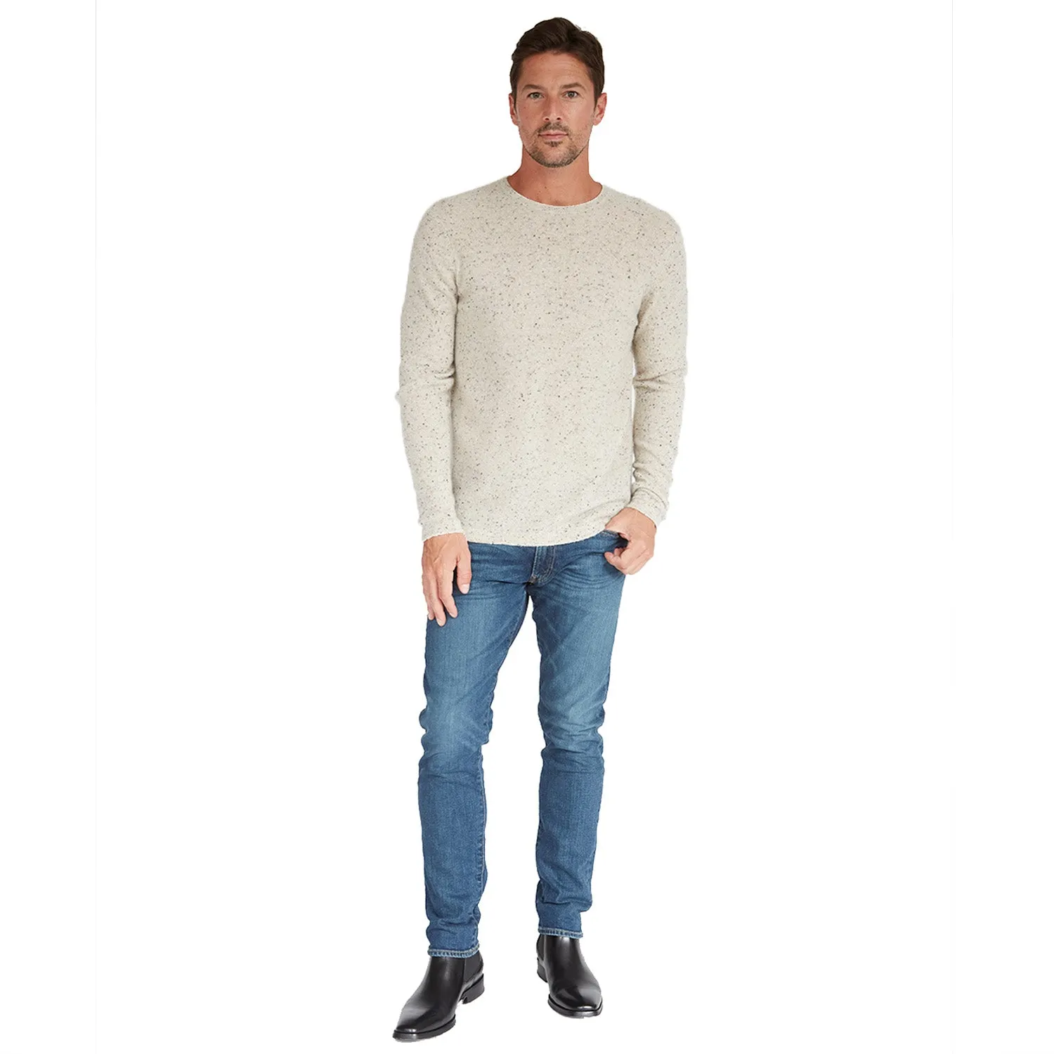 Basic Crew Open Bottom in Pebble sold by Autumn Cashmere product image thumbnail 4