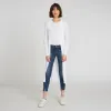 Rib Maxi Cardigan in Bleach White sold by Autumn Cashmere