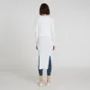 Rib Maxi Cardigan in Bleach White sold by Autumn Cashmere