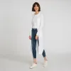Rib Maxi Cardigan in Bleach White sold by Autumn Cashmere