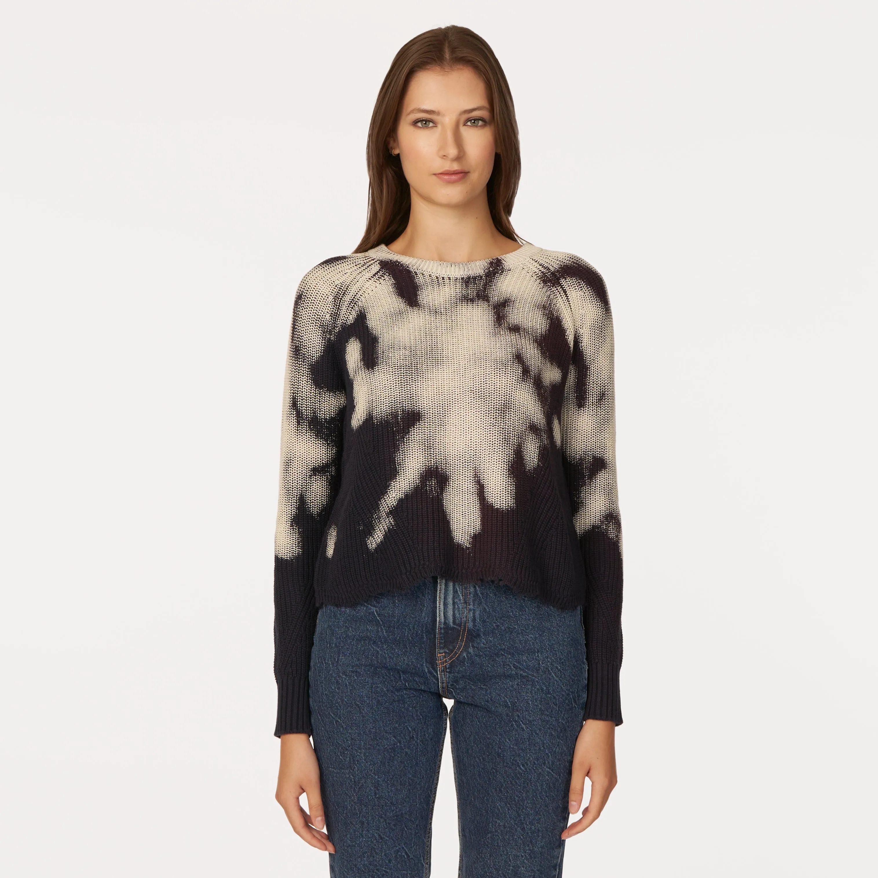 Bleached Distressed Scallop Shaker sold by Autumn Cashmere product image thumbnail 4