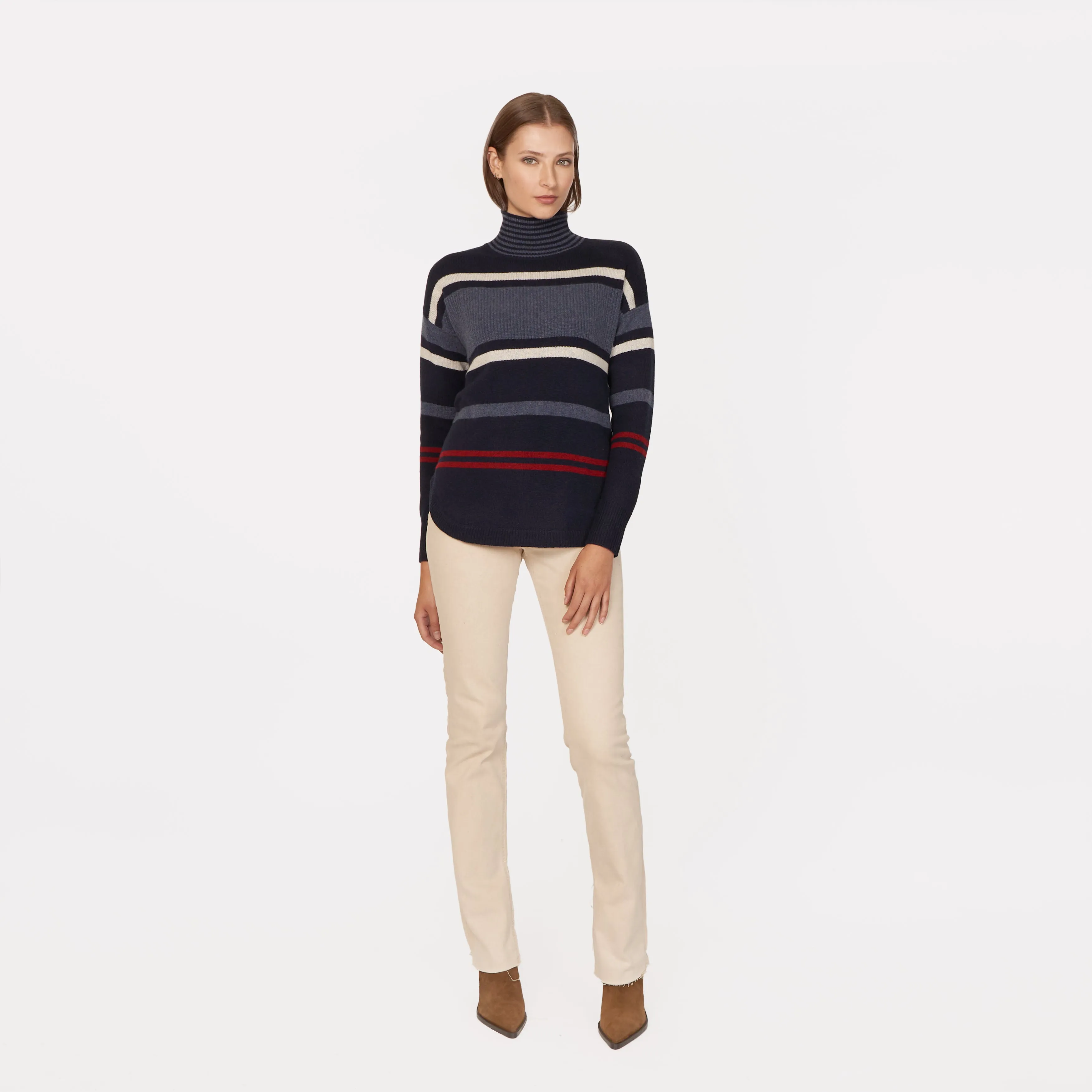 Striped Mock w/ Shirttail sold by Autumn Cashmere product image thumbnail 4