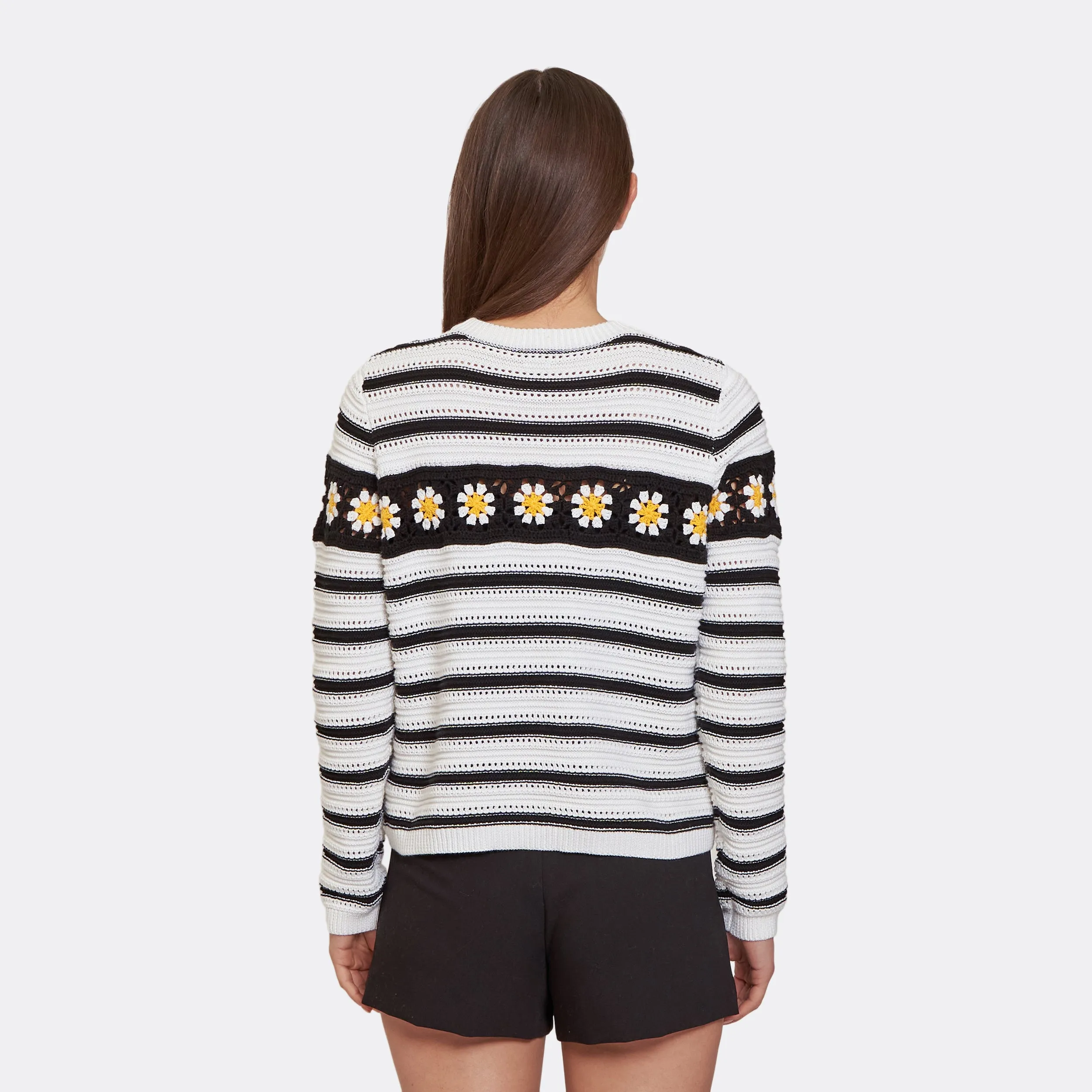 Breton Stripe w/ Daisy Hand Crochet sold by Autumn Cashmere product image thumbnail 3