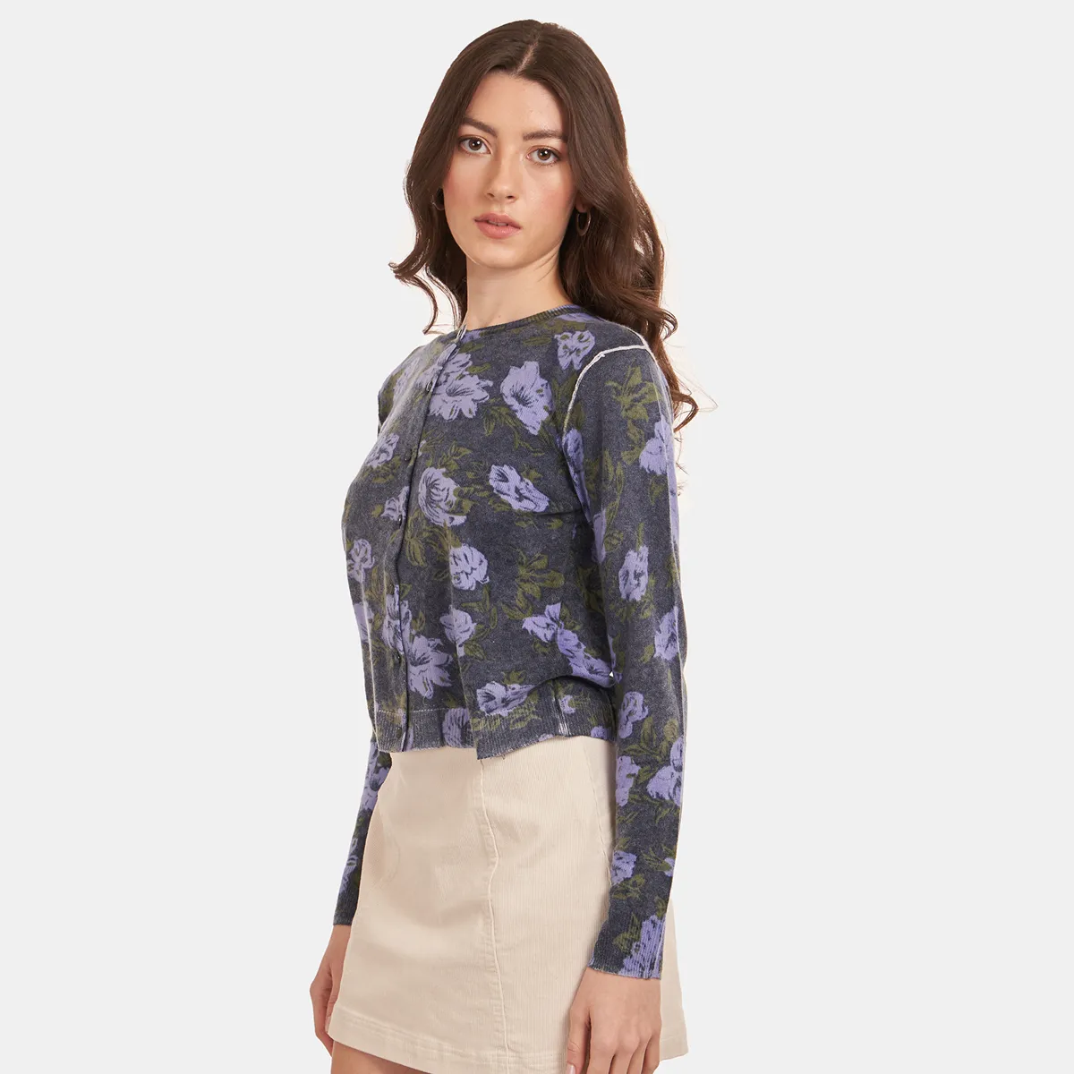 Inked Floral Cardi sold by Autumn Cashmere product image thumbnail 3