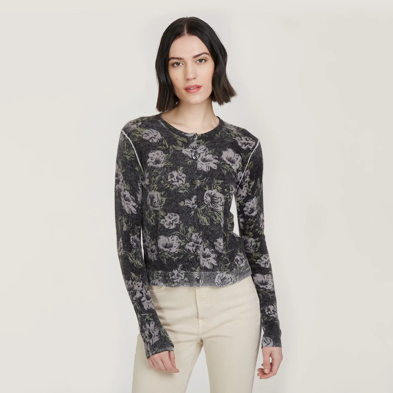 Inked Floral Cardi sold by Autumn Cashmere product image thumbnail 5