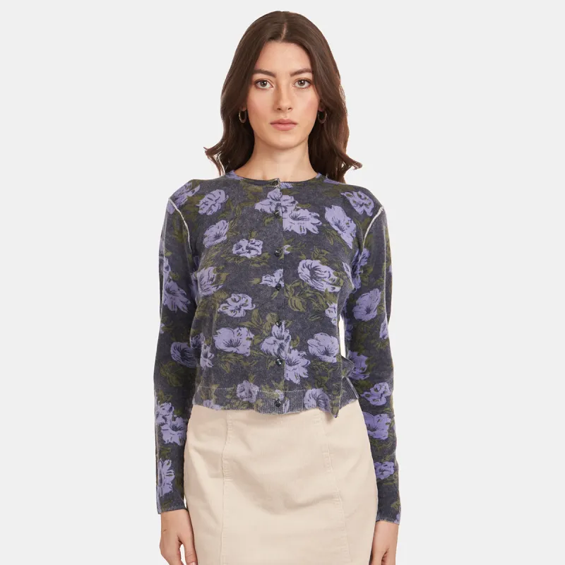 Inked Floral Cardi sold by Autumn Cashmere