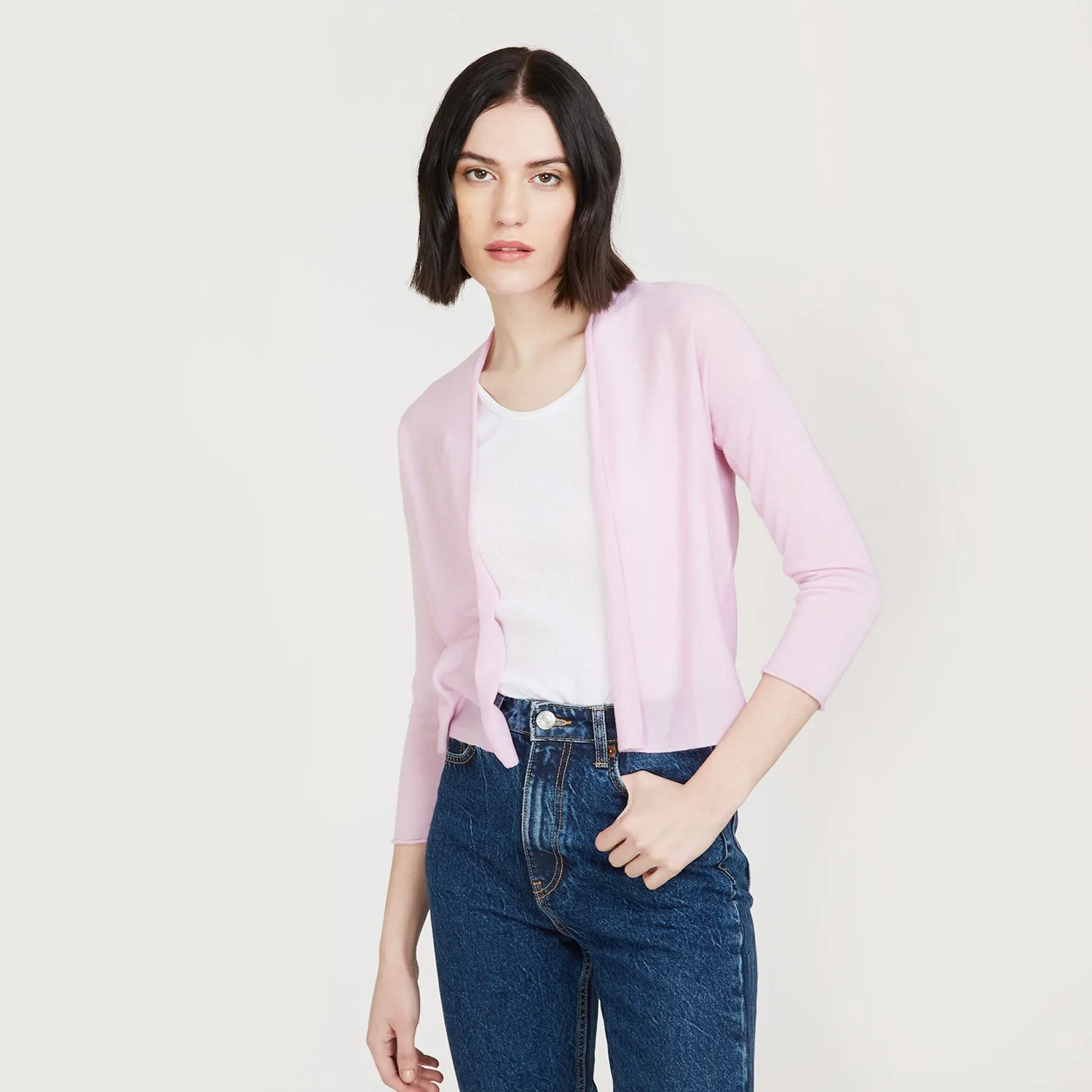 Easy Crop Cardigan in Orchid sold by Autumn Cashmere product image thumbnail 3