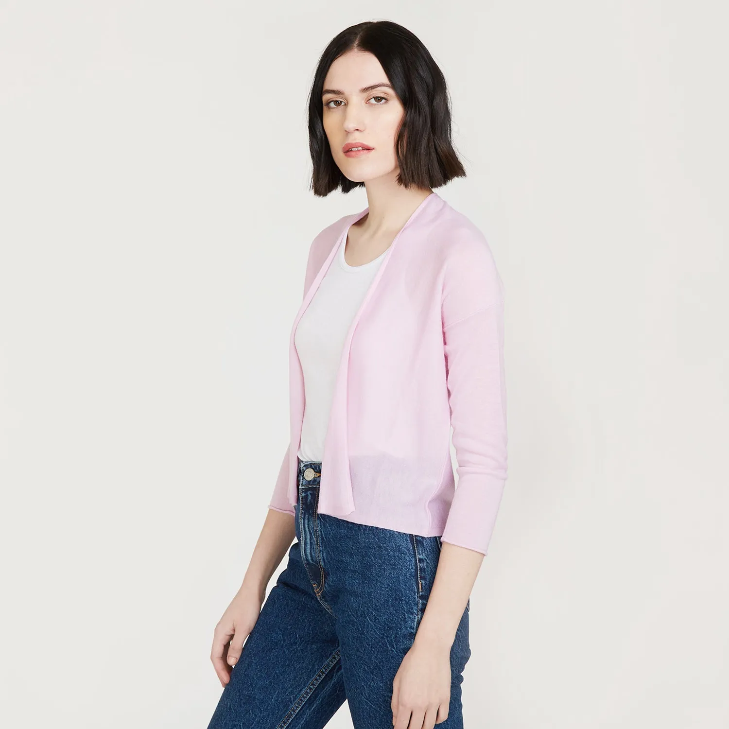 Easy Crop Cardigan in Orchid sold by Autumn Cashmere product image thumbnail 2