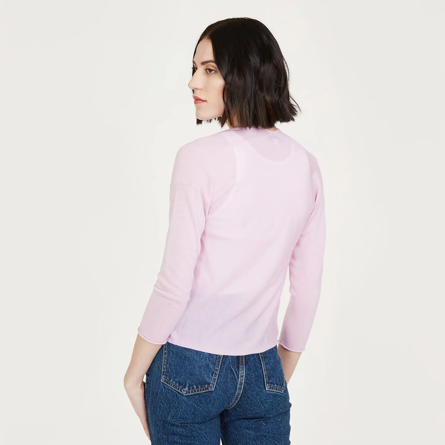Easy Crop Cardigan in Orchid sold by Autumn Cashmere product image thumbnail 4