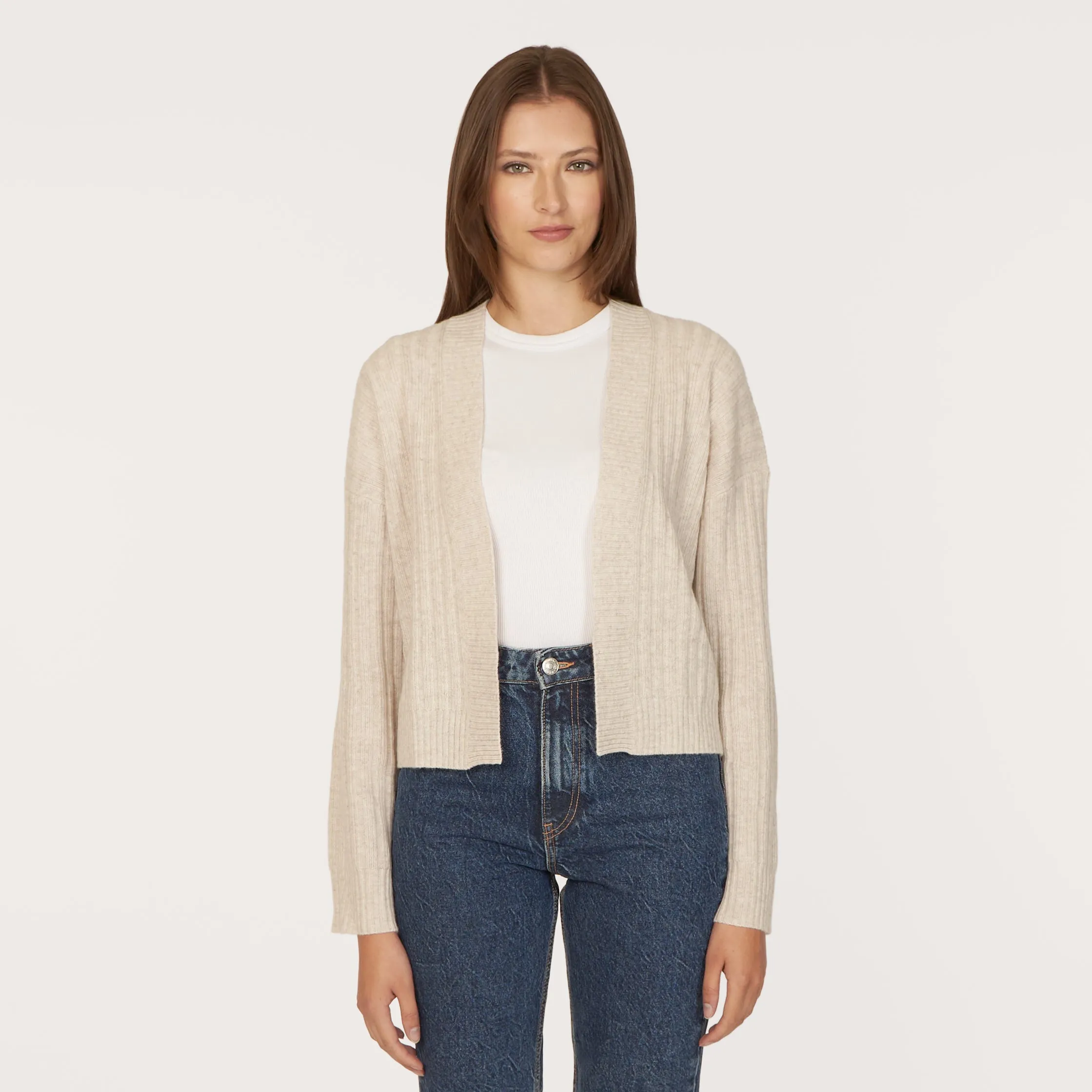 Rib Open Front Shrug in Mojave sold by Autumn Cashmere product image thumbnail 3