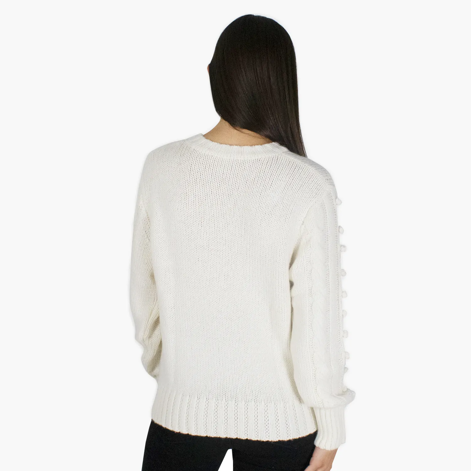 Angled Cable Crew Pointelle Insert sold by Autumn Cashmere product image thumbnail 5