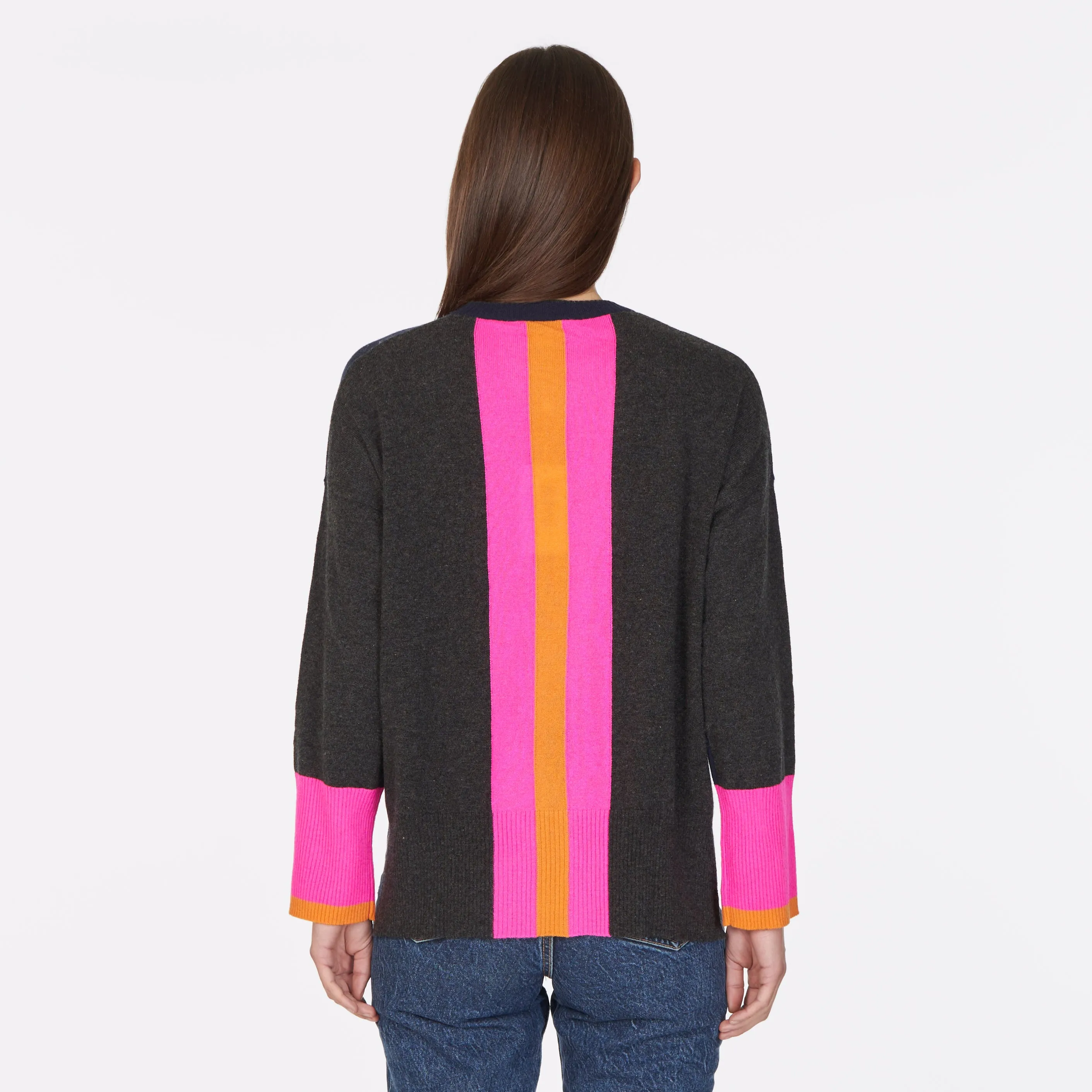 Color Block Relaxed Crew w/ Racing Stripe sold by Autumn Cashmere product image thumbnail 5