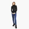 Second Skin Sheer Mock in Black sold by Autumn Cashmere