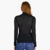 Second Skin Sheer Mock in Black sold by Autumn Cashmere