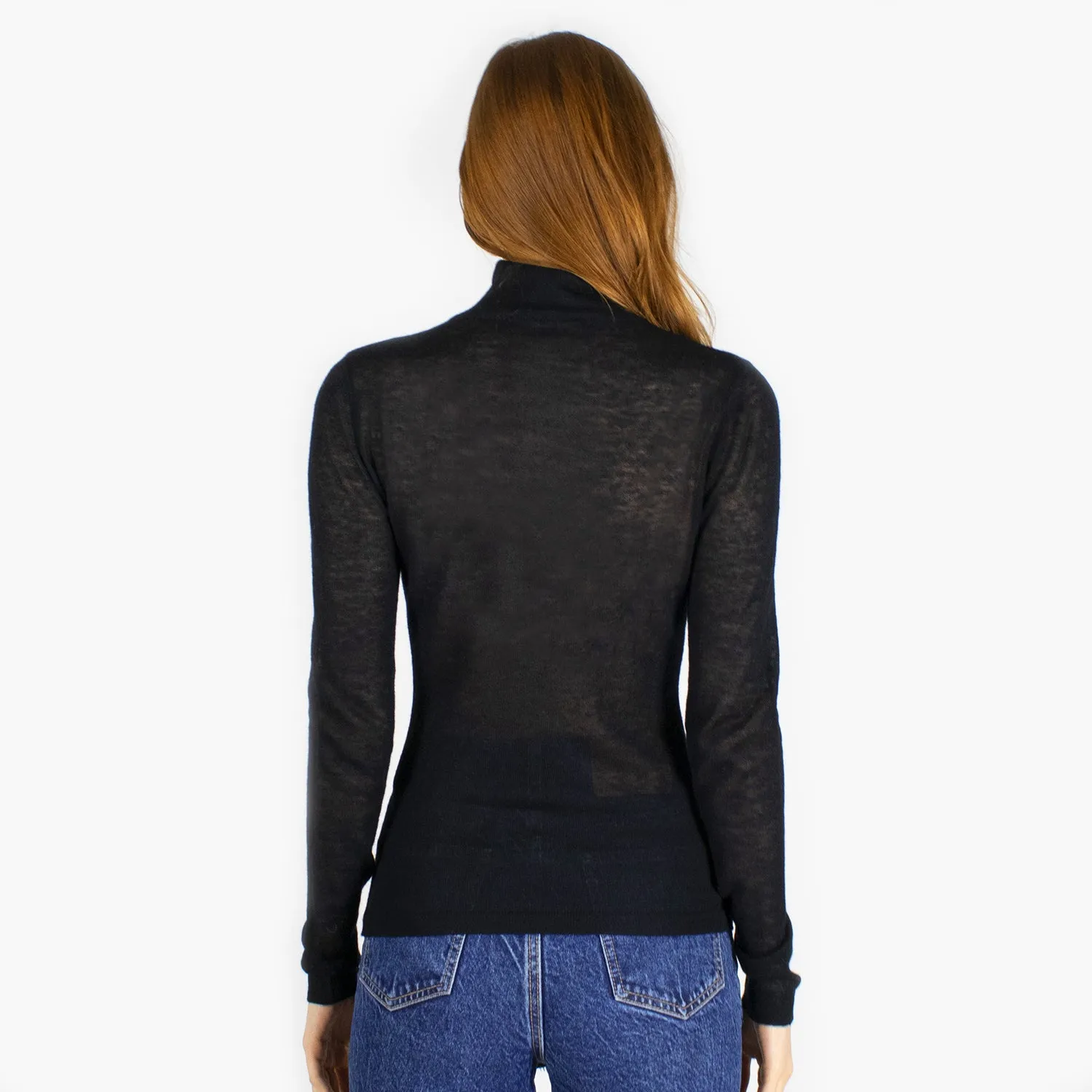 Second Skin Sheer Mock in Black sold by Autumn Cashmere product image thumbnail 5