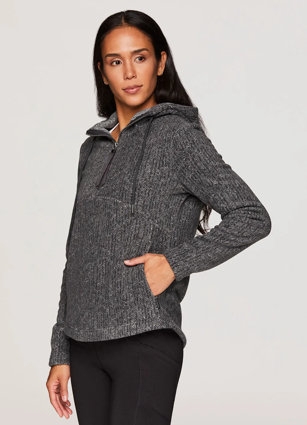 Hailey Herringbone Fleece Hoodie sold by Avalanche product image thumbnail 4