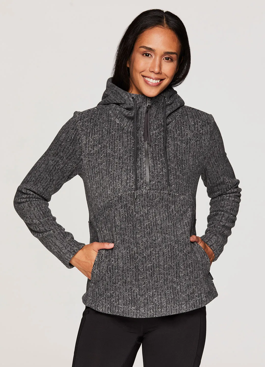 Hailey Herringbone Fleece Hoodie sold by Avalanche product image thumbnail 5