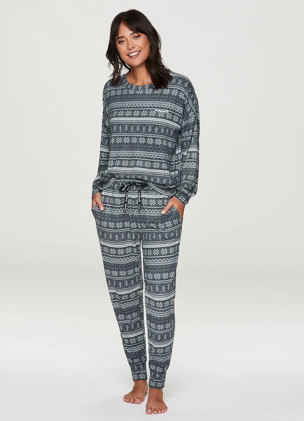 Festive Fairisle Hacci Pajama Set sold by Avalanche
