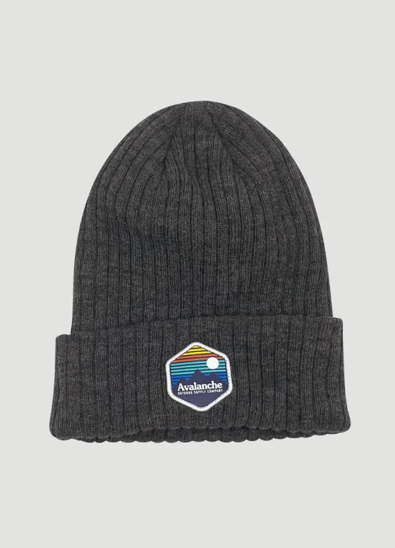 Sunset Logo Chunky Rib Knit Beanie sold by Avalanche