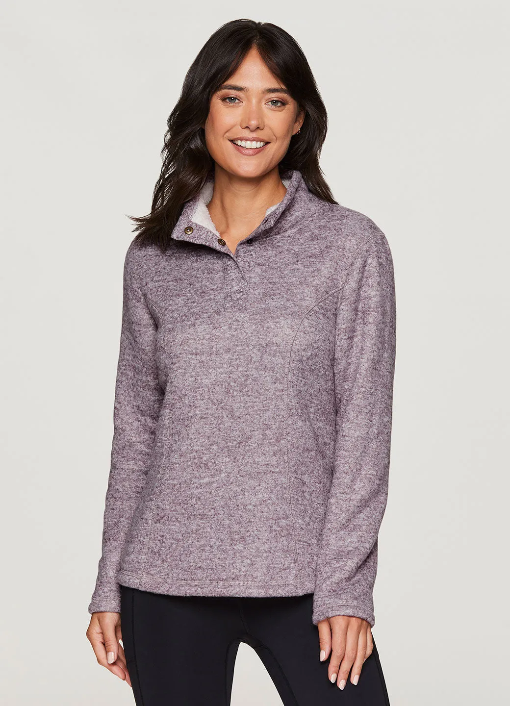 Zena Sherpa Lined Henley Sweater sold by Avalanche