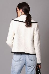Contrast Trim Wool Blend Tweed Jacket sold by Avec Les Filles