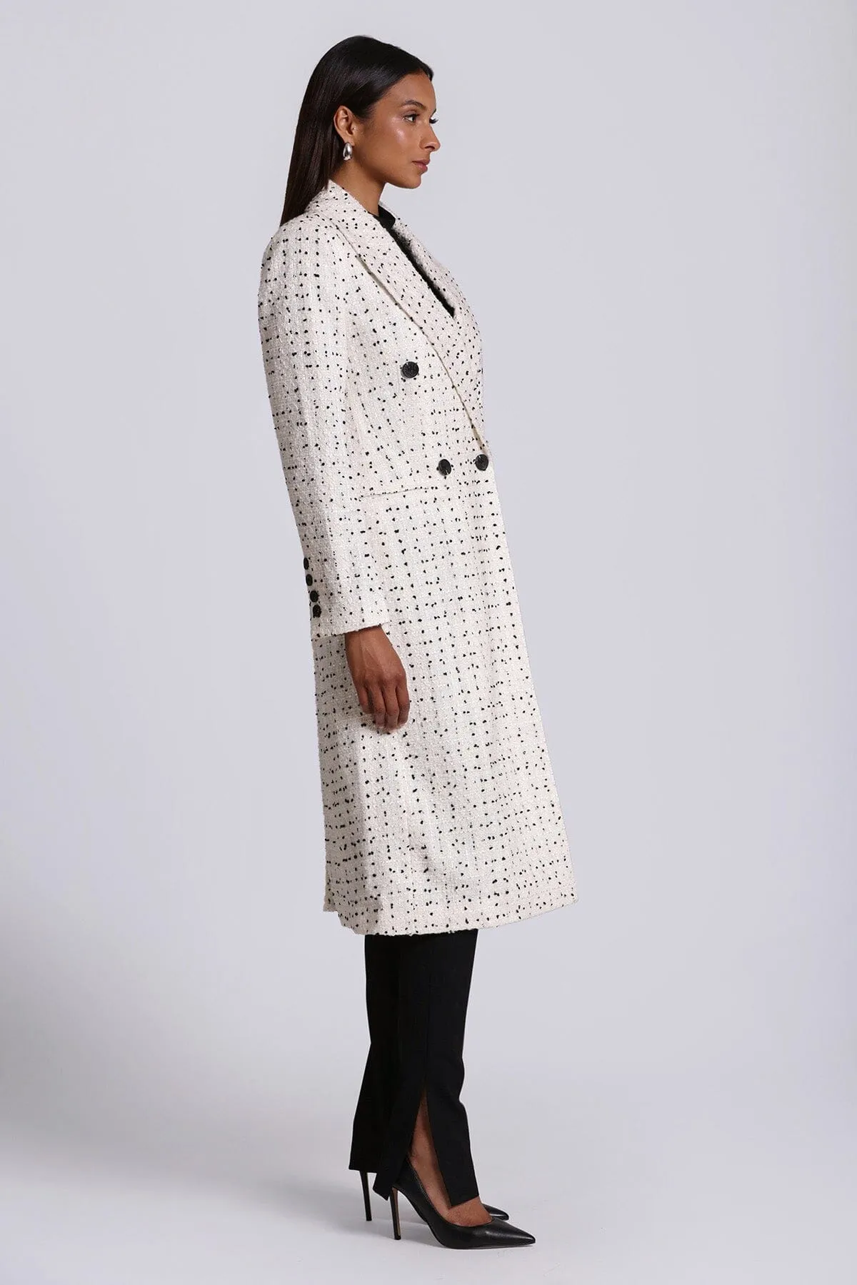 Tweed Tailored Double-Breasted Coat sold by Avec Les Filles product image thumbnail 5