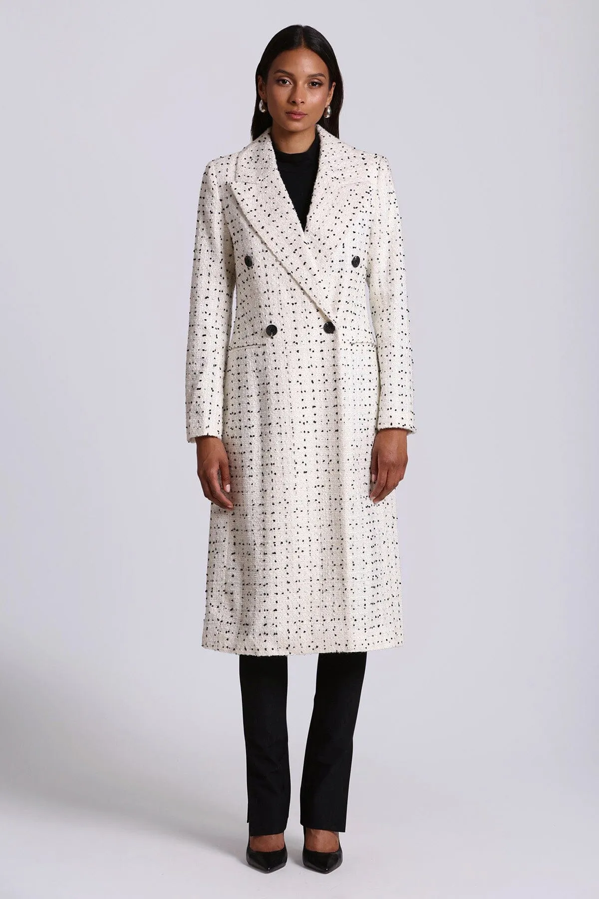 Tweed Tailored Double-Breasted Coat sold by Avec Les Filles product image thumbnail 3