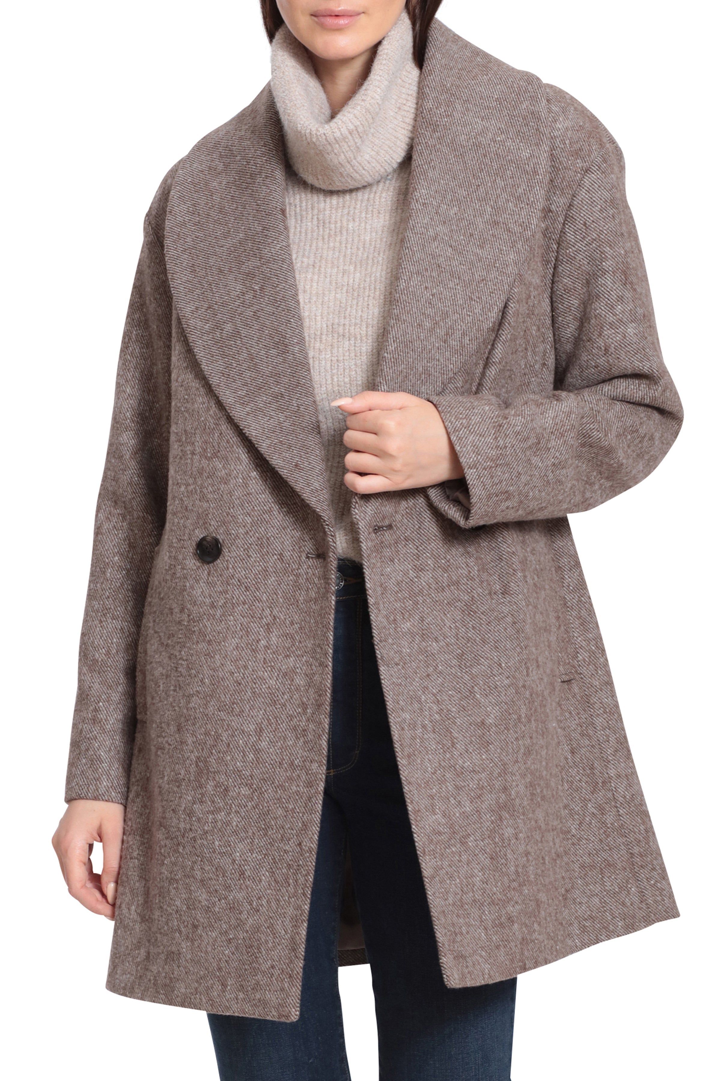 Twill Shawl Collar Oversized Peacoat sold by Avec Les Filles product image thumbnail 4