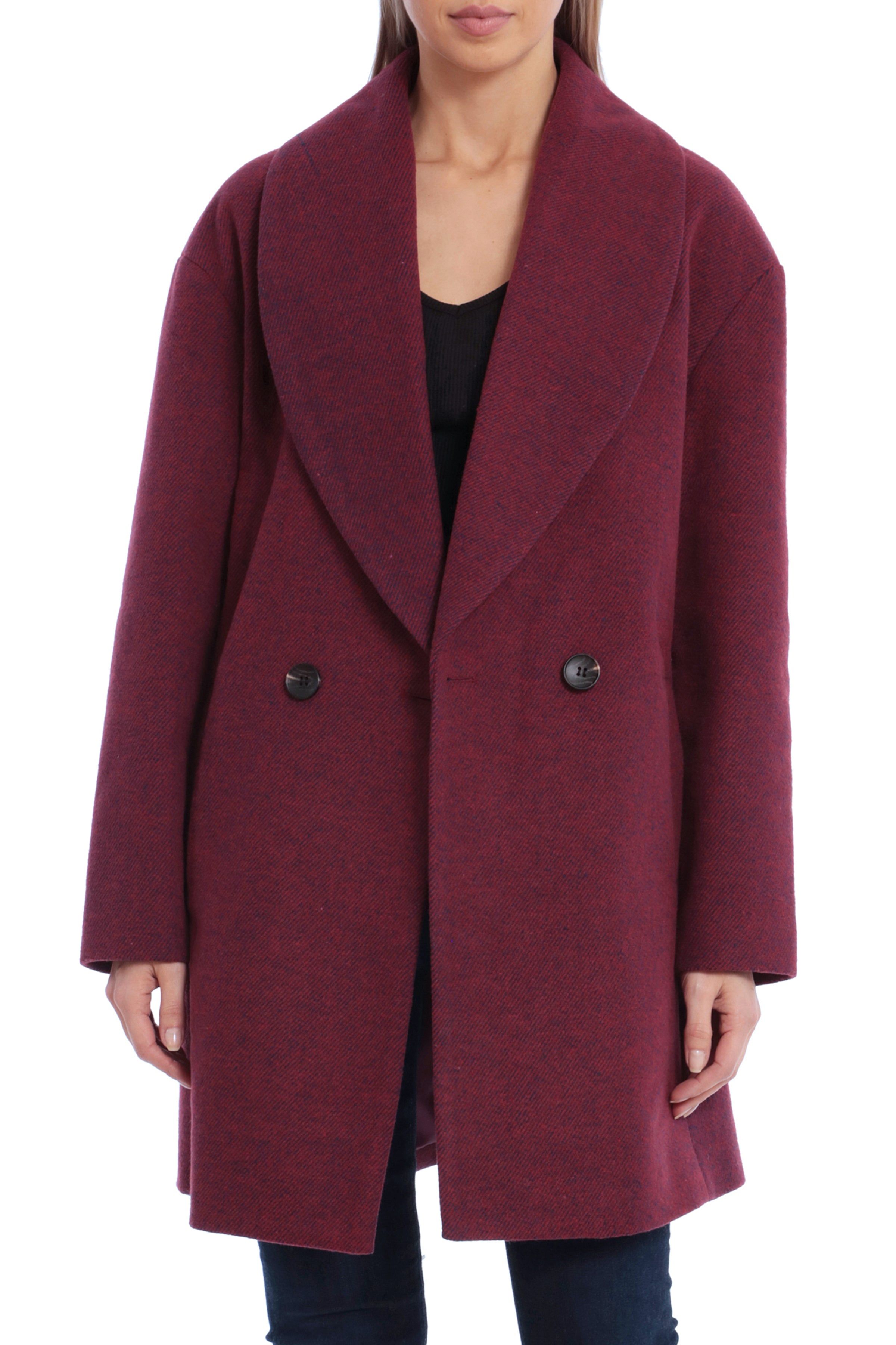Twill Shawl Collar Oversized Peacoat sold by Avec Les Filles product image thumbnail 3