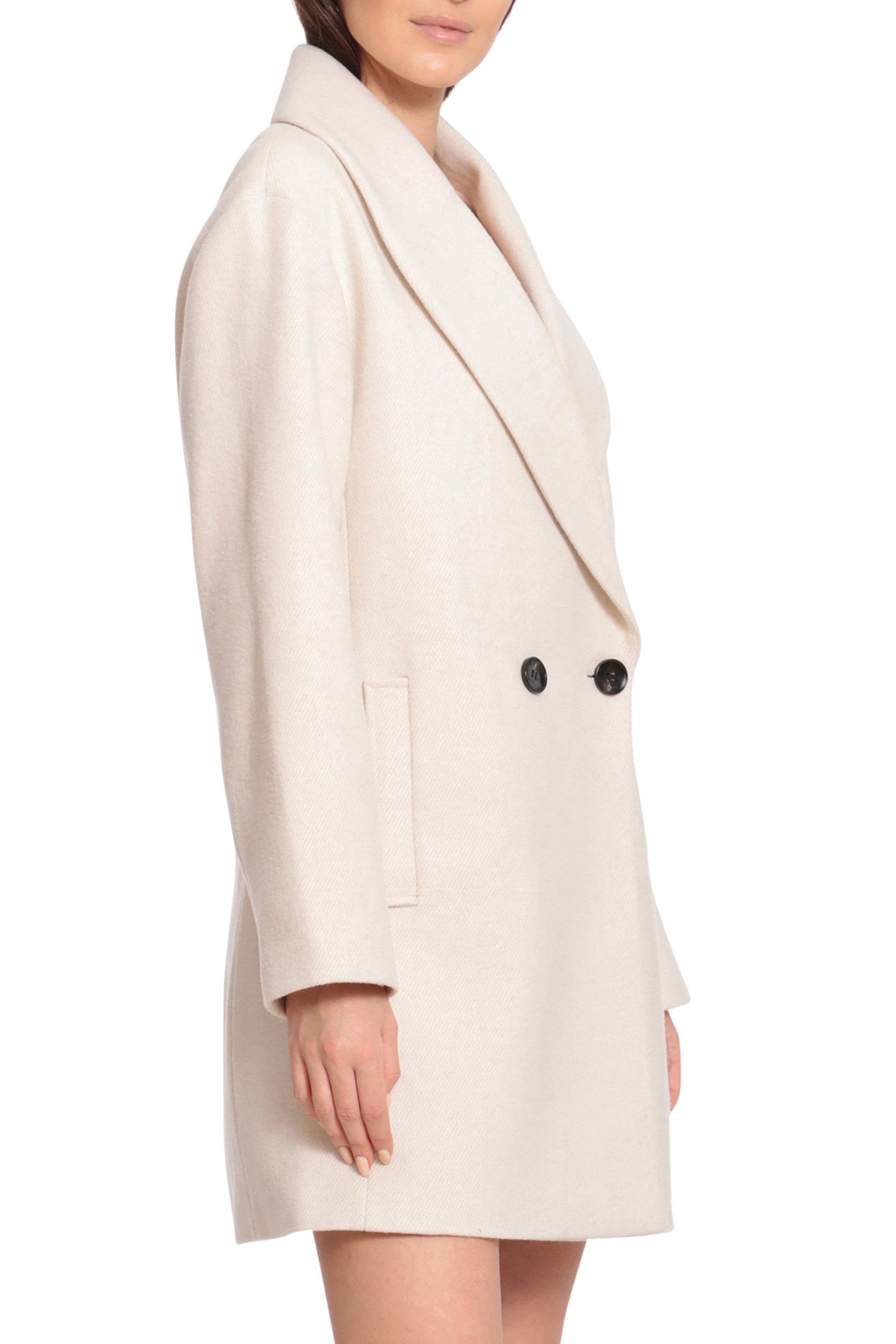 Twill Shawl Collar Oversized Peacoat sold by Avec Les Filles product image thumbnail 9