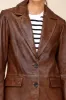 Vintage Wash Genuine Leather Blazer sold by Avec Les Filles