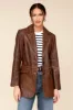 Vintage Wash Genuine Leather Blazer sold by Avec Les Filles
