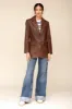 Vintage Wash Genuine Leather Blazer sold by Avec Les Filles
